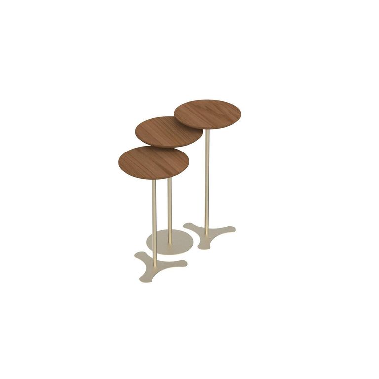 Set mesas Orb Champagne 30x30x60.6 cm