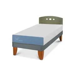 CIC - Cama Europea Excellence 1P Respaldo Gales Olivo