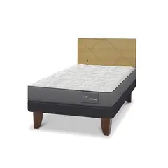 CIC - Cama Europea anatomic 1.5p Respaldo Villarrica mostaza