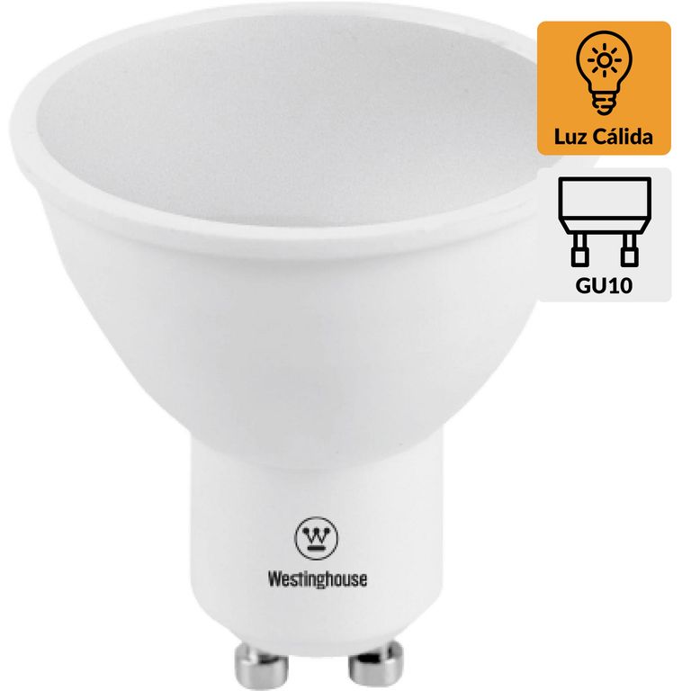 Ampolleta Led 6 W GU10 510 lm Luz Cálida