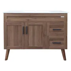 DOMSA - Kit Mueble Vanitorio Elegance Nogal 100x80x47 cm