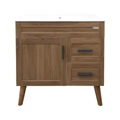 DOMSA - Kit Mueble Vanitorio Elegance Nogal 80x80x47 cm