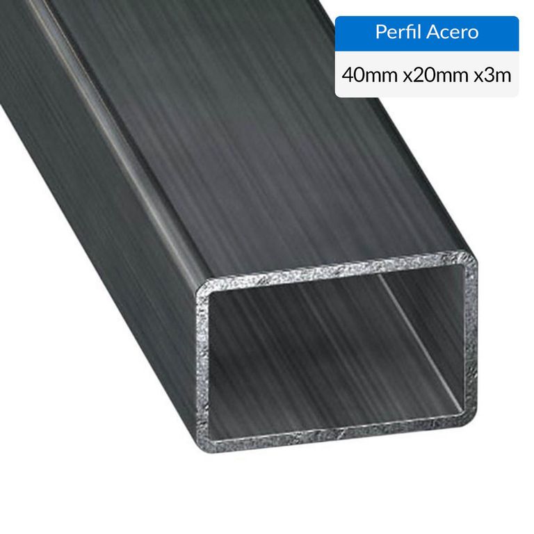 Perfil Rectangular Acero 40x20x2 mm 3 m