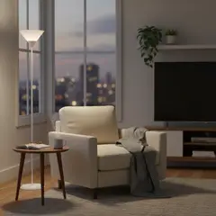 TEMPORA - Lámpara de Pie Blanco 22x169 cm