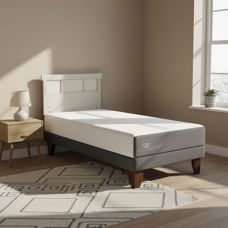 CIC Cama Europea Smart 1P Respaldo Dublin Alpino