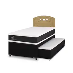 CIC - Divan ortopedic black Respaldo gales mostaza