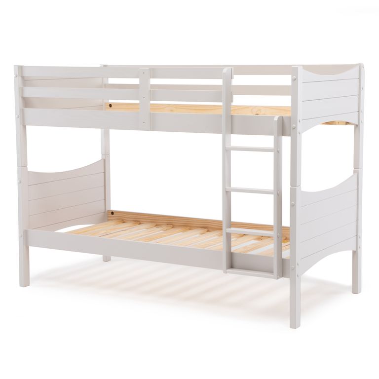 DECOCASA Camarote Desmontable Curvy 1 plaza Madera Off White