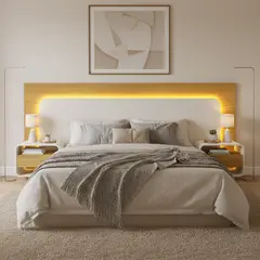 DECOCASA - Respaldo 2 plazas Innova Natural Off White