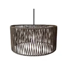 CONCEPT - Lámpara Colgante Bari 1 Luz Mimbre Verde 40 cm
