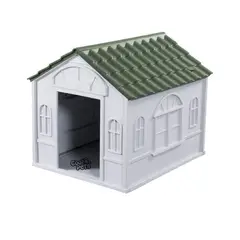 GENERICO - Casa para Perro 82x84.2x98.2 cm Verde/Blanco