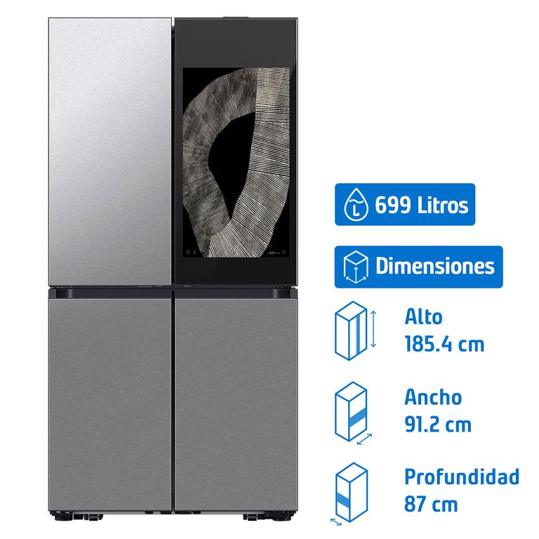 Refrigerador Bottom Freezer No Frost 699 Litros Inox RF29DB9950QDZS