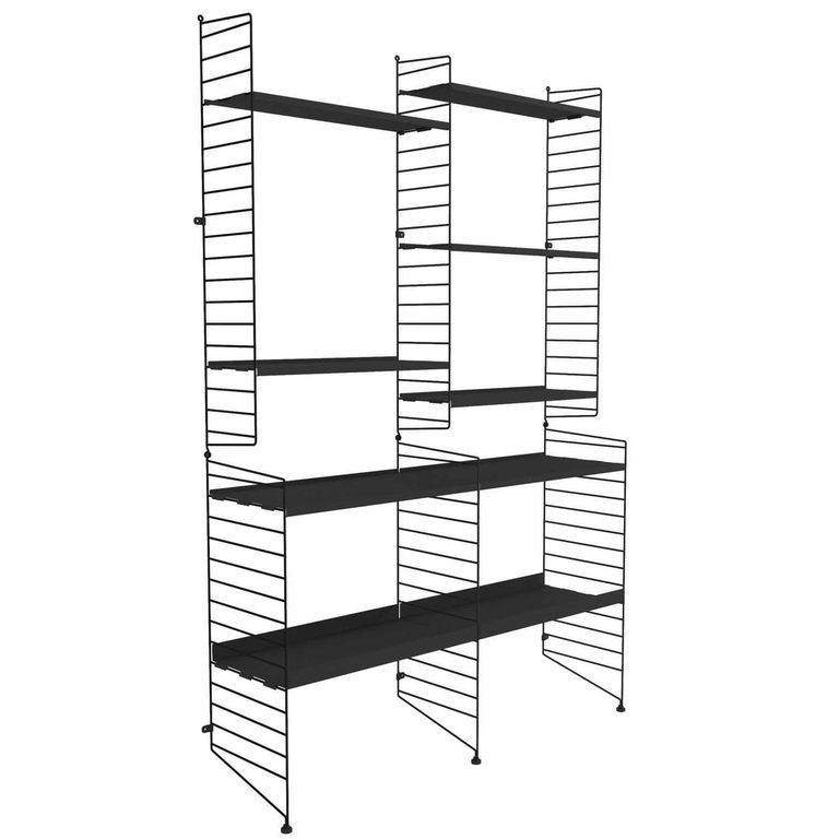 Estante Vintage Acero 6 Nivel(es) 66x14x107.5 cm Negro