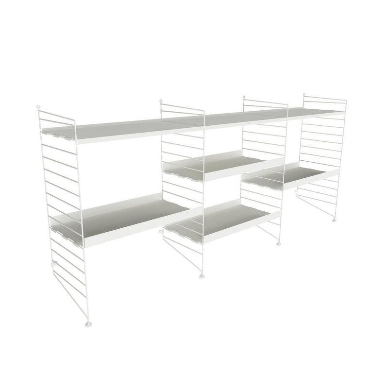 Arrimo Modular Metálico Vintage Blanco 66x107.5x14 cm