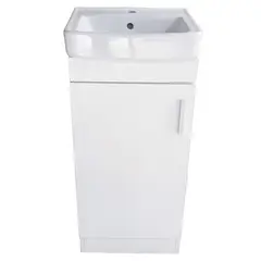 STRETTO - Kit Mueble Claire Blanco 82x40 cm + Cubierta Blanco 40.5x82x42 cm