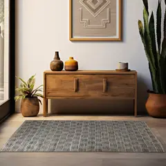 IDETEX - Alfombra Yute Tibet 160x230 cm Negro/Beige