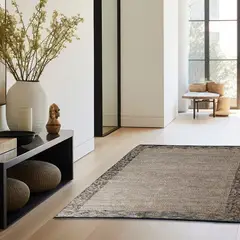 IDETEX - Alfombra Yute Melange 240x340 cm Negro/Beige