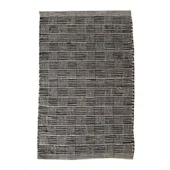 IDETEX - Alfombra Yute Tibet 60x90 cm Negro