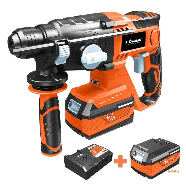 Rotomartillo sds20mm 18v bateria y cargador 1.8joule 5500gpm 1500rpm
