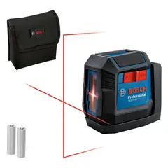 BOSCH - Nivel láser rojo de líneas 12m + soporte giratorio