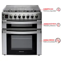 SINDELEN - Cocina a Gas 5 Platos Inox CH-770DHIN