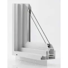 TERMOHOME - Ventana corredera PVC Una hoja móvil 100x100 cm Vidrio Termopanel Blanco