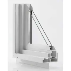 TERMOHOME - Ventana corredera PVC Una hoja móvil 100x100 cm Vidrio Termopanel Blanco