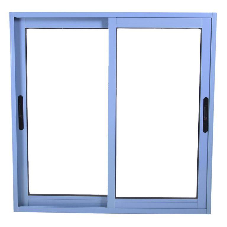 Ventana corredera Aluminio Corredera 100x100 cm Vidrio Termopanel Celeste