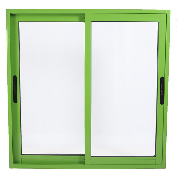 Ventana corredera Aluminio Corredera 150x200 cm Vidrio Termopanel Verde claro