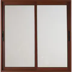 TERMOHOME - Ventana corredera Aluminio Corredera 100x100 cm Vidrio Termopanel Madera Roble