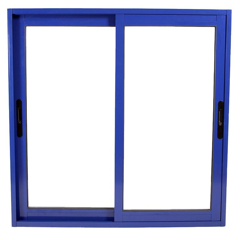 Ventana corredera Aluminio Corredera 150x200 cm Vidrio Termopanel Azul oscuro