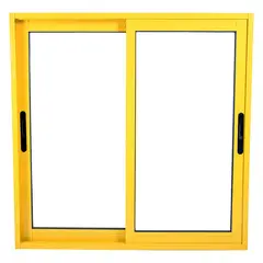TERMOHOME - Ventana corredera Aluminio Corredera 150x200 cm Vidrio Termopanel Amarillo