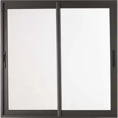 TERMOHOME - Ventana corredera Aluminio Corredera 100x100 cm Vidrio Termopanel Grafito