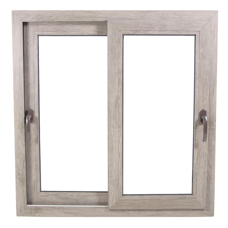 Ventana corredera PVC Corredera 120x120 cm Vidrio Termopanel Madera Monument