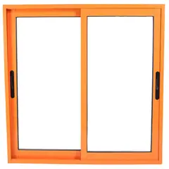 TERMOHOME - Ventana corredera Aluminio Corredera 100x100 cm Vidrio Termopanel Naranja
