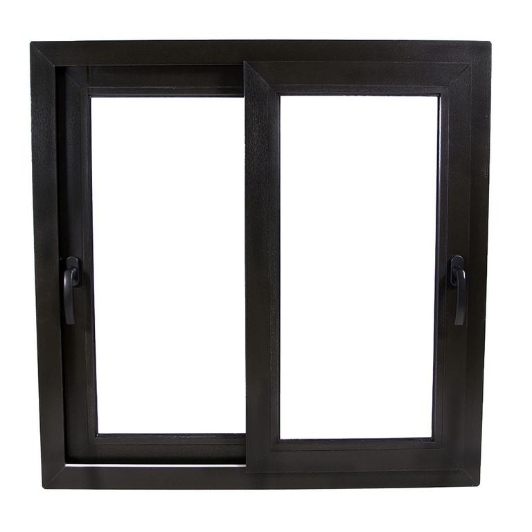 Ventana corredera PVC Corredera 150x100 cm Vidrio Termopanel Black Brown