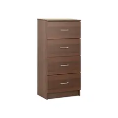 STANFORD - Cómoda 4 Cajón 4 Cajones 50x105x32 cm Chocolate