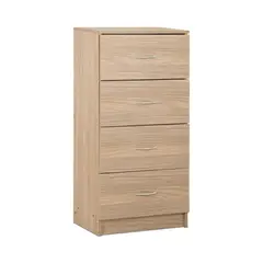 STANFORD - Cómoda 4 Cajón 4 Cajones 50x105x32 cm Nogal