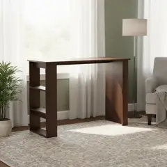 STANFORD - Escritorio 2 Repisas Chocolate 110x80x48 cm