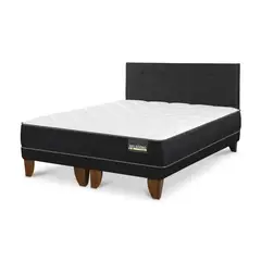 BELSOGNO - Cama 2 plazas Europea Plus Negro