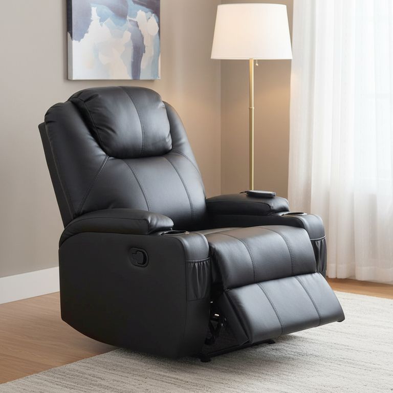 Bergere 1 cuerpo Lhasa 85x110x94 cm Negro