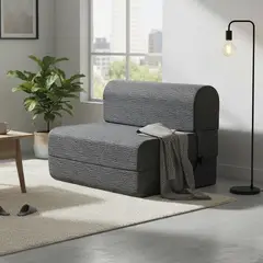 MANTAHUE - Sofá Cama Genova Gris 65x165x18 cm