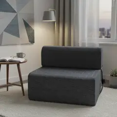 MANTAHUE - Sofá Cama Genova Gris Oscuro 120x165x18 cm