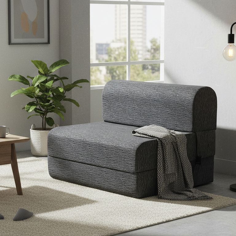 Sofá Cama Genova Gris Oscuro 105x165x18 cm