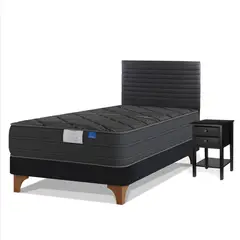 FLEX - Cama 1.5 Plazas Europea Black Grafito