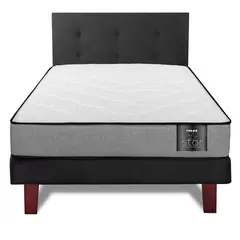 FLEX - Cama 1.5 Plazas Europea Star Gris