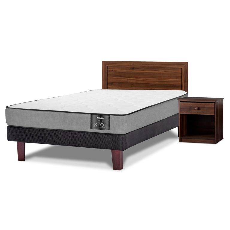 FLEX Cama 1 plaza Europea Star Gris