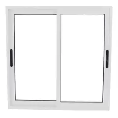 TERMOHOME - Ventana Aluminio Corredera 150x200 cm Vidrio Termopanel Blanco