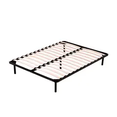 HOGADREAMS - Base de Cama Metálica Bekvan 2 plazas Negro