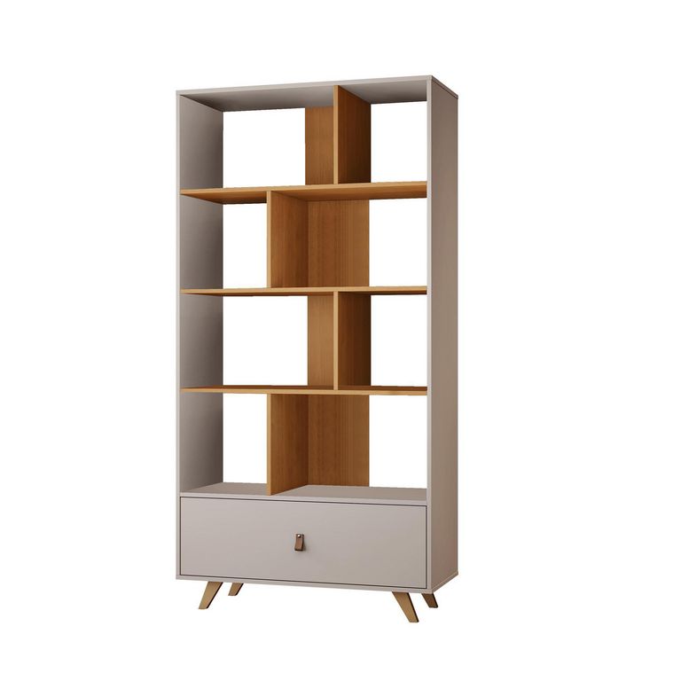 Librero Giga MDF 8 Nivel(es) 91x179x39 cm Blanco/Café