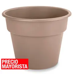 CASA BONITA - Macetero de plástico n°4 12 cm taupe